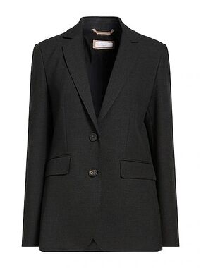 Peserico Women's Black Tailored Two-Button Blazer